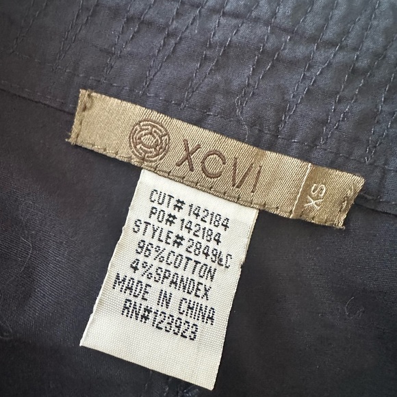 XCVI Navy Blue gathered and flared Pants - Picture 8 of 12